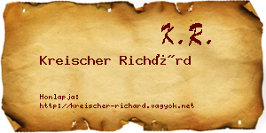 Kreischer Richárd névjegykártya