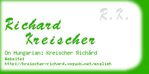 richard kreischer business card